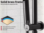 Shower Head High Pressure Set Rain Round Brass Taps Mixer Handheld WELS Black