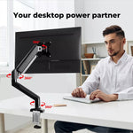 Traderight Monitor Riser Stand Single Arm Holder Screen TV LED Bracket Desk 32''