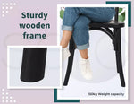 Levede 2x Dining Chairs Cross Back Kitchen Chair Natural Wood Lounge Seat Black