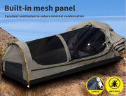 Mountview Double Swag Camping Swags Canvas Dome Tent Hiking Mattress Grey.