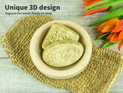 Soap Moulds Silicone 3D Shaped Mold DIY Handmade Tools Square Ellipse 50Pcs