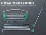 Lawn Aerator Roller Scarifier Rolling Steel Spike Tool Garden Yard Farm Grass