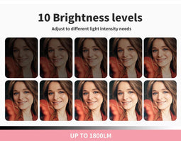 LED Ring Light with Tripod Stand Phone Holder Dimmable Studio Photo Selfie Lamp