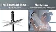 Shower Head High Pressure Set Rain Round Brass Taps Mixer Handheld WELS Black