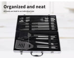 Moyasu 10Pcs BBQ Tool Set Stainless Steel Outdoor Barbecue accessory Grill Cook