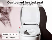 Electric Bidet Toilet Seat Cover LED Night Light Remote Control Antibacterial