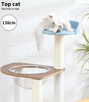 Pawz Cat Tree Scratching Post Scratcher Cats Tower Wood Furniture House 138cm