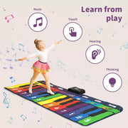 Bopeep Keyboard Playmat Kids Dance Music Mat Floor Piano Toys Carpet Education