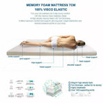 Dreamz Mattress Topper Memory Foam Toppers 7CM Underlay Mat Queen Double King