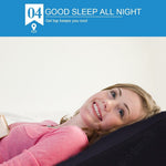 Cool Gel Memory Foam Bed Wedge Pillow Cushin Neck Back Support Sleep with Cover