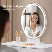 Levede LED Dressing Table Stool Set Mirror Lighted Vanity Makeup Desk Drawers