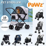 Pawz Pet Stroller Dog Cat Pram Travel Carrier Foldable Pushchair Outdoor Large