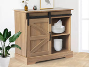 Levede Buffet Sideboard – Storage Cabinet with Sliding Barn Door for Kitchen