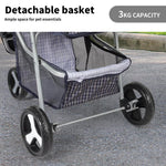 Pawz Large Pet Stroller Dog Cat Carrier Travel Pushchair Foldable Pram 3 Wheels