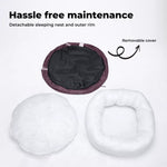 Pawz Pet Dog Calming Bed Cat Warm Soft Plush Round Washable Removable Cover Pink
