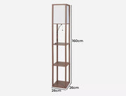 Emitto LED Floor Lamp with Storage Shelf 3 Tier Standing Reading Corner Light