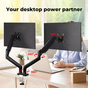 Traderight Monitor Stand Dual Arm TV Bracket Screen LED Holder Desk Freestanding