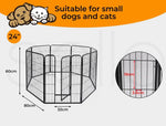 Pawz Pet Dog Playpen Puppy  Cage Enclosure Fence Metal  8 Panel 48