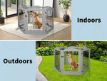 Pawz 6 Panels Pet Dog Playpen Puppy Exercise Cage Metal Enclosure Fence Foldable