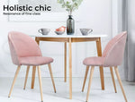 Levede 2x Dining Chairs French Provincial Kitchen Cafe Lounge Upholstered  Black
