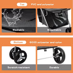 Pawz Pet Stroller 2-Tier Pram Dog Cat Carrier Foldable Large 4 Wheels Shopping