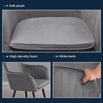 Levede 2x Armchair Lounge Chair Accent Armchairs Velvet Dining Chairs Soft Sofa