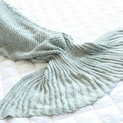 Mermaid Tail Crochet Blanket Sofa Rug Knit Handmade Soft Sleeping Bag Xmas Gifts