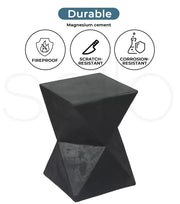 Levede Side Table Terrazzo End Tables Geometric Magnesia Concrete Stand Outdoor