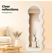 Yezi Full Length Mirror 1.6m Floor Standing Flannel Wavy Framed Dressing Makeup