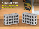 Traderight 123 Block Set 1-2-3 Blocks 23 Holes Machinist Woodworking Workshop X2