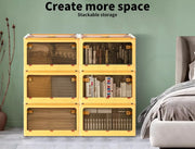 Storage Containers with Lid Clothes Organiser Box 5 Side Open Foldable Stackable