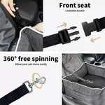 Pawz Pet Car Seat Travel Safety Carrier Bed Waterproof Removable Grey Large