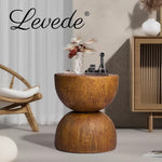 Levede Side Table Terrazzo Coffee End Tables Hourglass Magnesia Stool Stand