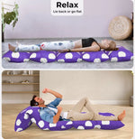 Dreamz Foldable Mattress Kids Pillow Bed Cushion Sofa Chair Lazy Couch 224x81cm