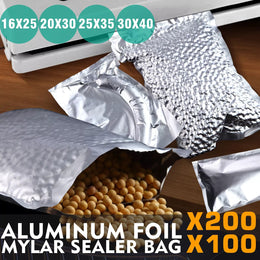 Food Vacuum Sealer Bags Reuseable Pouch Foil Aluminum Storage Bag Heat Seal100PC