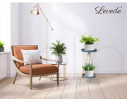 Levede Plant Stand 2 Tiers Outdoor Indoor Metal Flower Pots Rack Garden Shelf