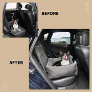 Pawz Pet Car Seat Travel Safety Carrier Bed Waterproof Removable Grey Large