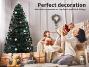 Santaco Christmas Tree 2.4M 8Ft Xmas Decorations Fibre Optic Multicolour Lights