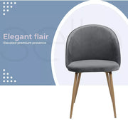 Levede 2x Dining Chairs Seat French Provincial Kitchen Lounge Chair Grey