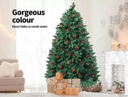 Santaco Christmas Tree 1.8M 6Ft Pinecone Decorated Xmas Home Garden Decorations