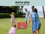 Bopeep 2PCS Kids Bean Bag Toss Cornhole Game Set Children Wooden Outdoor Toys