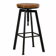 Levede Bar Stools Industrial Kitchen Stool Wooden Barstools Swivel Chair Vintage