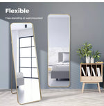 Yezi Full Length Wall Mirror 1.7m Floor Free Standing Makeup Mirrors Gold Frame