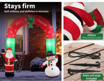 Santaco Inflatable Christmas Outdoor Decorations Santa Elk LED Lights Xmas Party