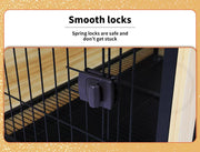 PaWz Wooden Wire Dog Kennel Side End Table Steel Puppy Crate Indoor Pet House XL