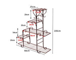 Levede Plant Stand Outdoor Indoor Metal Flower Pots Rack Corner Planter Shelf