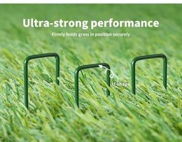 Marlow 100PCS Synthetic Artificial Grass Pins Turf Pin U Fastening Lawn Weed Mat