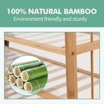 Levede 2x Bamboo Shoe Rack Shoes Organizer Storage Shelves Stand Shelf 5 Tier