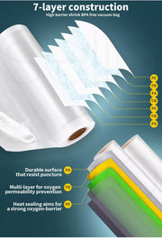 Toque Vacuum Food Sealer Storage Bags Seal Saver Heat Commercial 6 Rolls 28cm