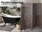 Levede 6 Panel Partition Room Divider Folding Screen Privacy Stand Wood 170X240